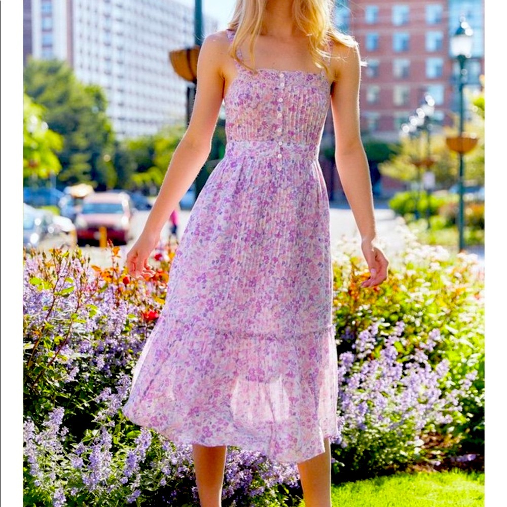 LoveShackFancy Tove Dress in Purple Iris!
